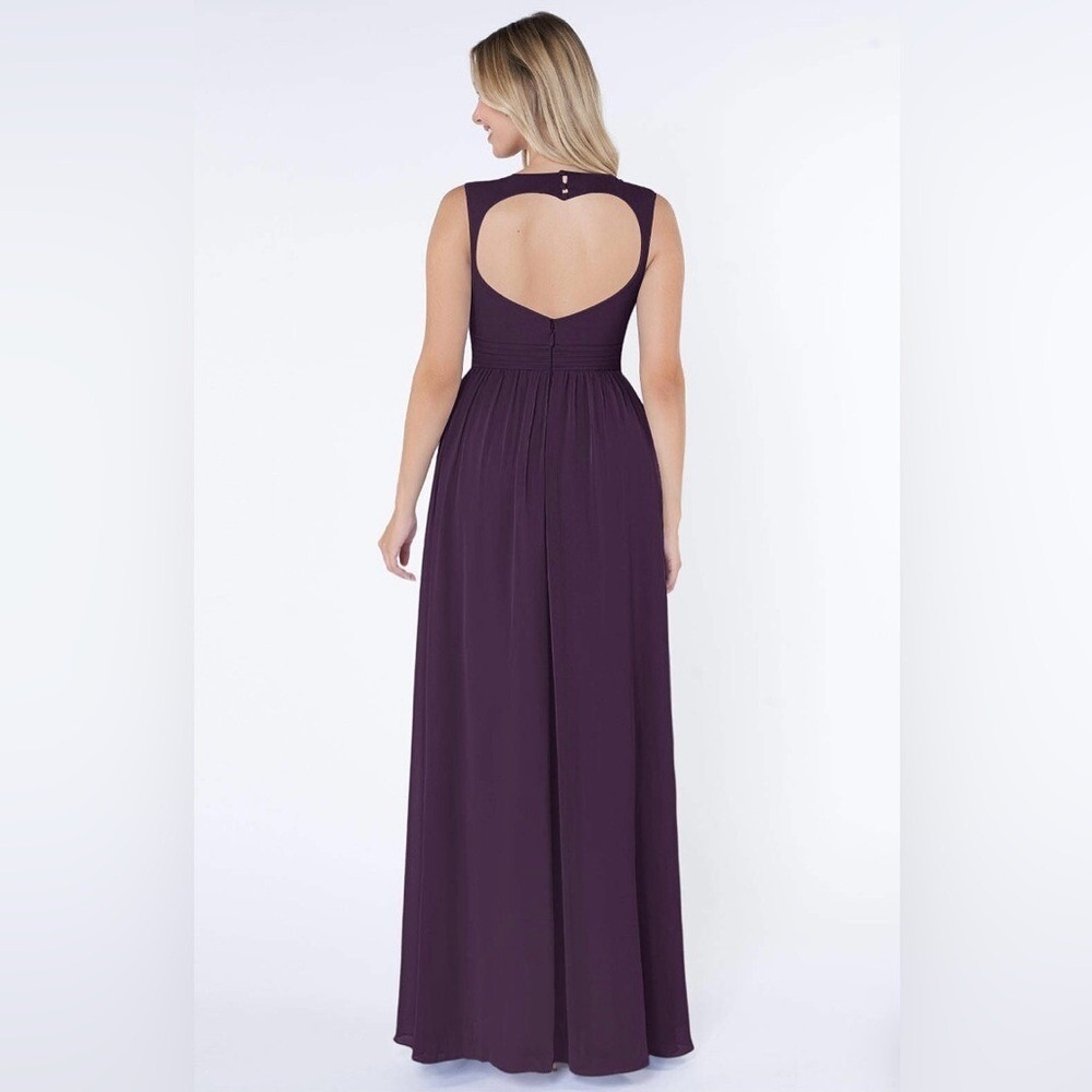 Azazie Raine Purple Formal Sweetheart Neckline Bridesmaid Gown Prom Dress Sz 6 D